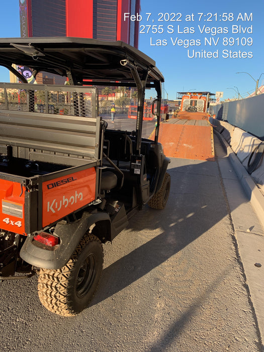 2022 Kubota RTV-X1140W-H Plastic Canopy, Windshield Acrylic Clear, LED Strobe Light, Wire Harness Kit, Back up Alarm