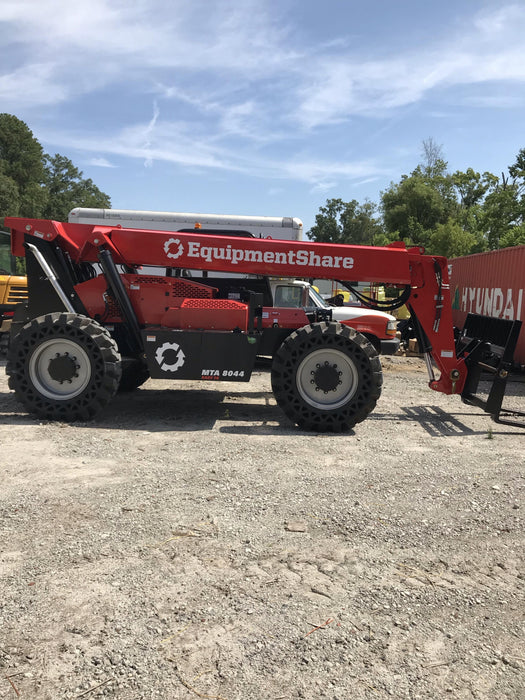 2019 Manitou MTA8044 74hp T4F, Open ROPS, Cab and Boom LED work lights, Auxiliary Hydraulics, Solid Tires, Amber strobe, Lift Hook 66" Carriage, 60" Forks