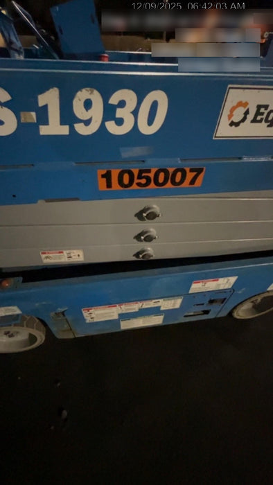 2020 Genie GS-1930 Fixed rails with chain entry gate - Pre A92.20, 800W Inverter