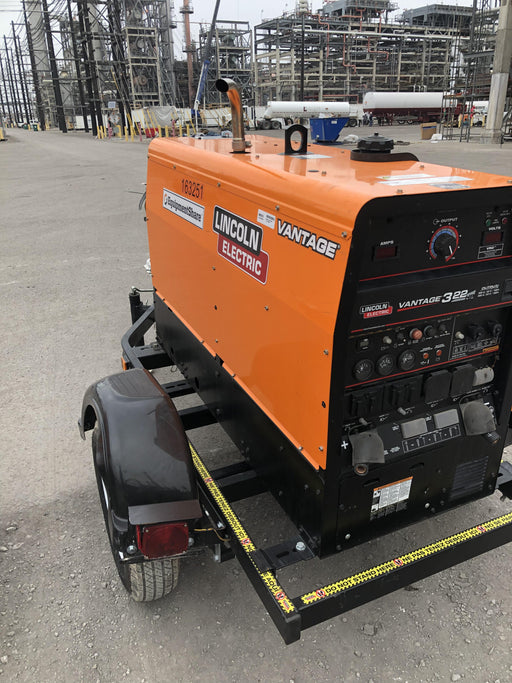 2021 Lincoln Electric Vantage 322 Vantage 322 Ready Pak 3 w/ Decals, ORANGE (includes trailer, cable rack, fender light kit) NO Telematics