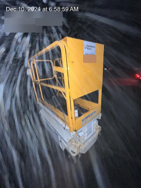 Custom Equipment HB-1430 <ul>
 <li>Hy-Brid Scissor Lift</li>
  <li>Platform capacity up to 670 lbs.</li>
  <li>Working height up to 20 ft</li>
  <li>Weighs under 1,700 lbs.</li>
  <li>Non-marking wheels </li>
</ul>