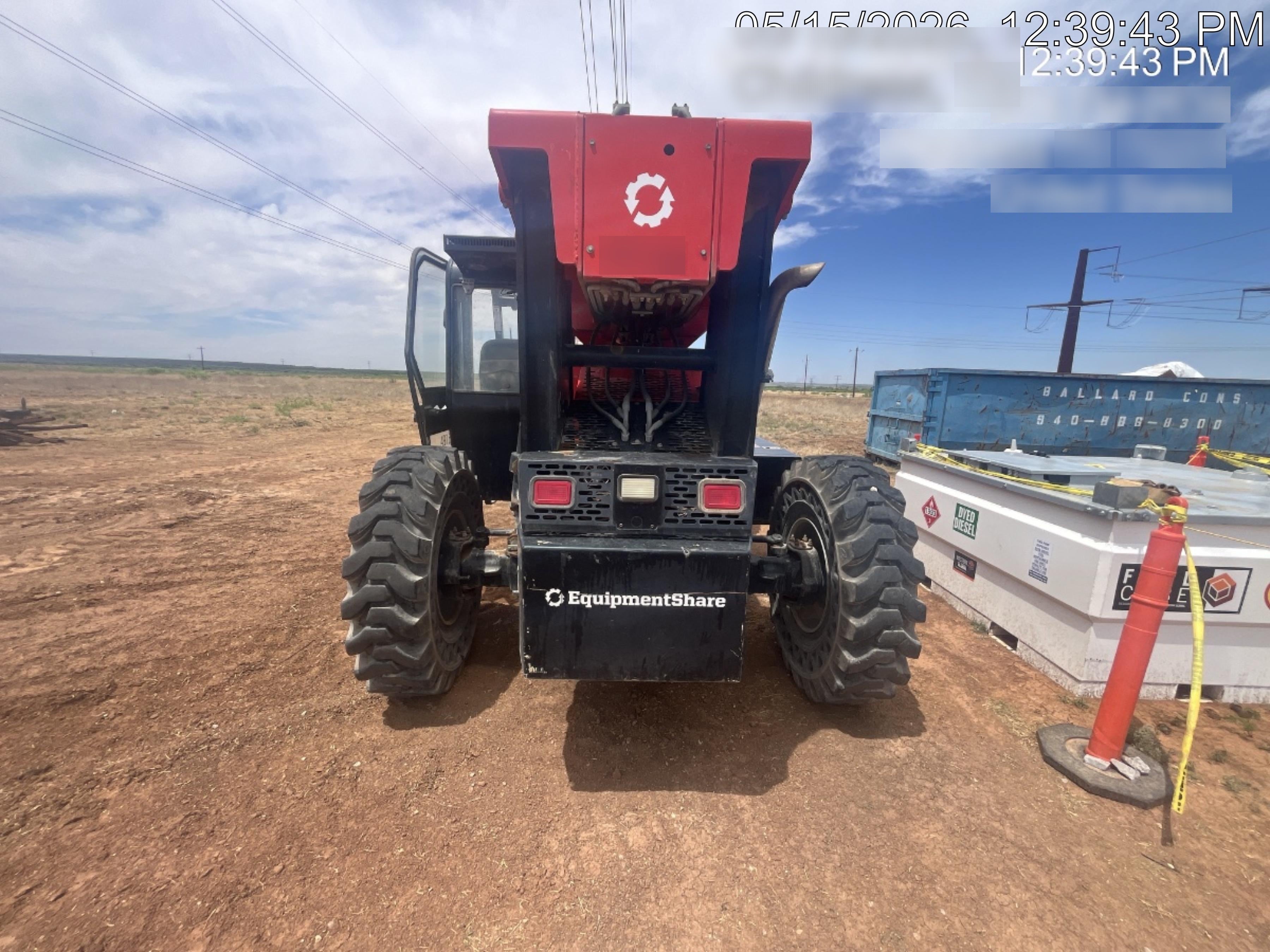 2020 Manitou MTA10055 Cab/Heat/Air, 120 HP, Solid Tires, Work Lights, Lift Hook, Auxiliary Hydraulics w/66" Carriage and 60" Forks