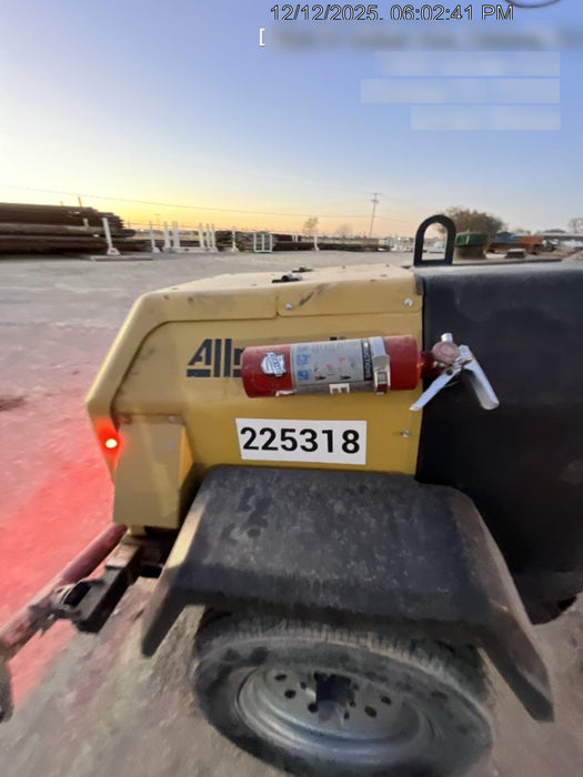 2022 Allmand NLV3GR (4) LED Light Fixture 350W, 23' Vertical Mast, 3kW Prime, Towable, Deep Sea L401, Leveling Jacks, Yanmar T4F 5.8hp