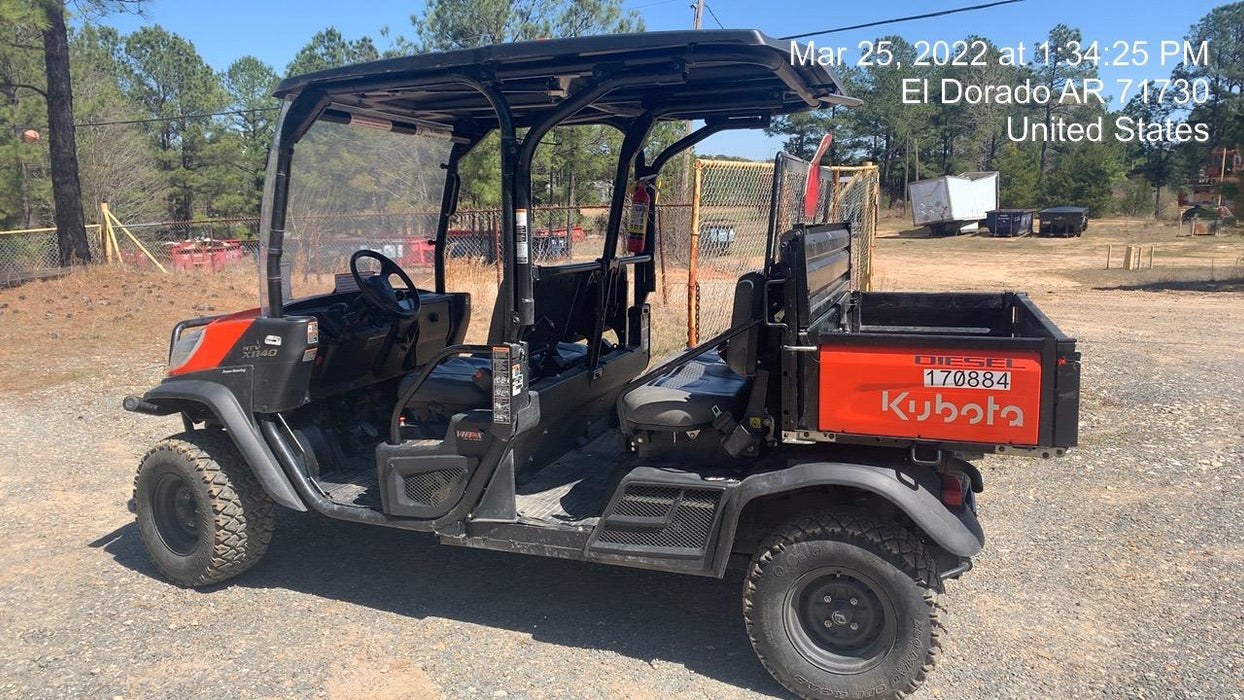2021 Kubota RTV-X1140W-H Plastic Canopy, Windshield Acrylic Clear, LED Strobe Light, Wire Harness Kit, Back up Alarm