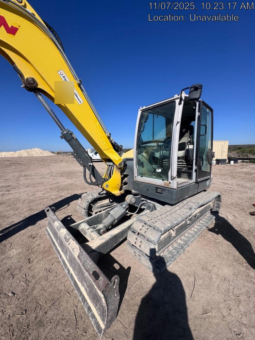 Wacker Neuson ET90 Enclosed Cab, Hybrid Tracks, Long Dipperstick, Bucket
