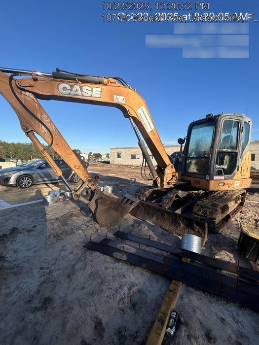 2015 Case CX80C CLOSED CAB, A/C, RUBBER TRACKS PADS, 7'-2" ARM