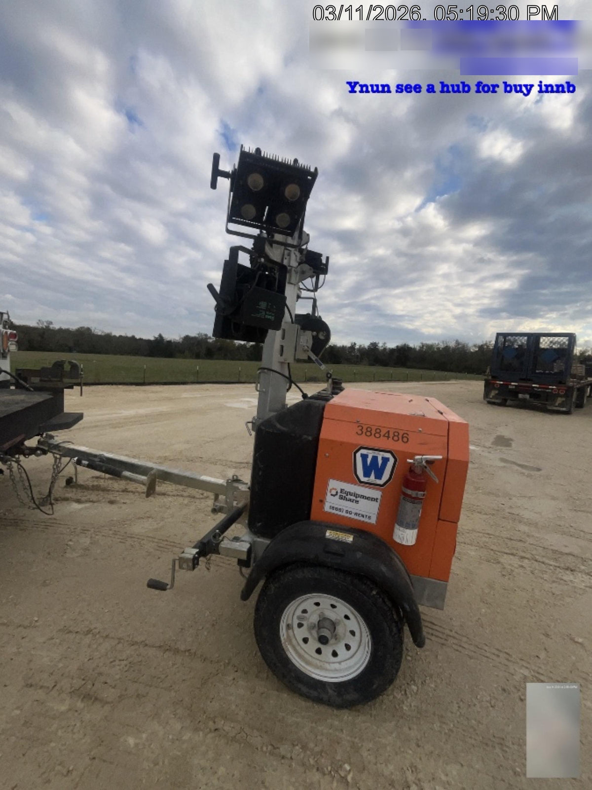 2024 Wanco WLTT-4MM4K Diesel, Deep Sea Controller, Shore Power Plug, Auto Start, (4) 350W LED Floodlights, 4kW Generator, 60 Gal Fuel Tank, 2" Ball, T3