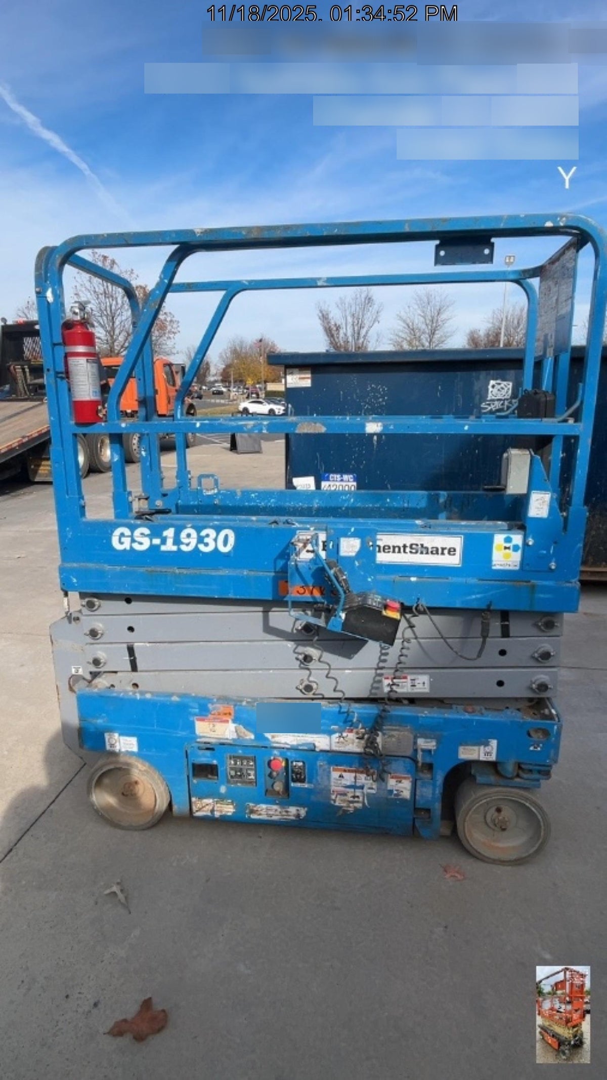 2020 Genie GS-1930 Fixed rails with chain entry gate - Pre A92.20