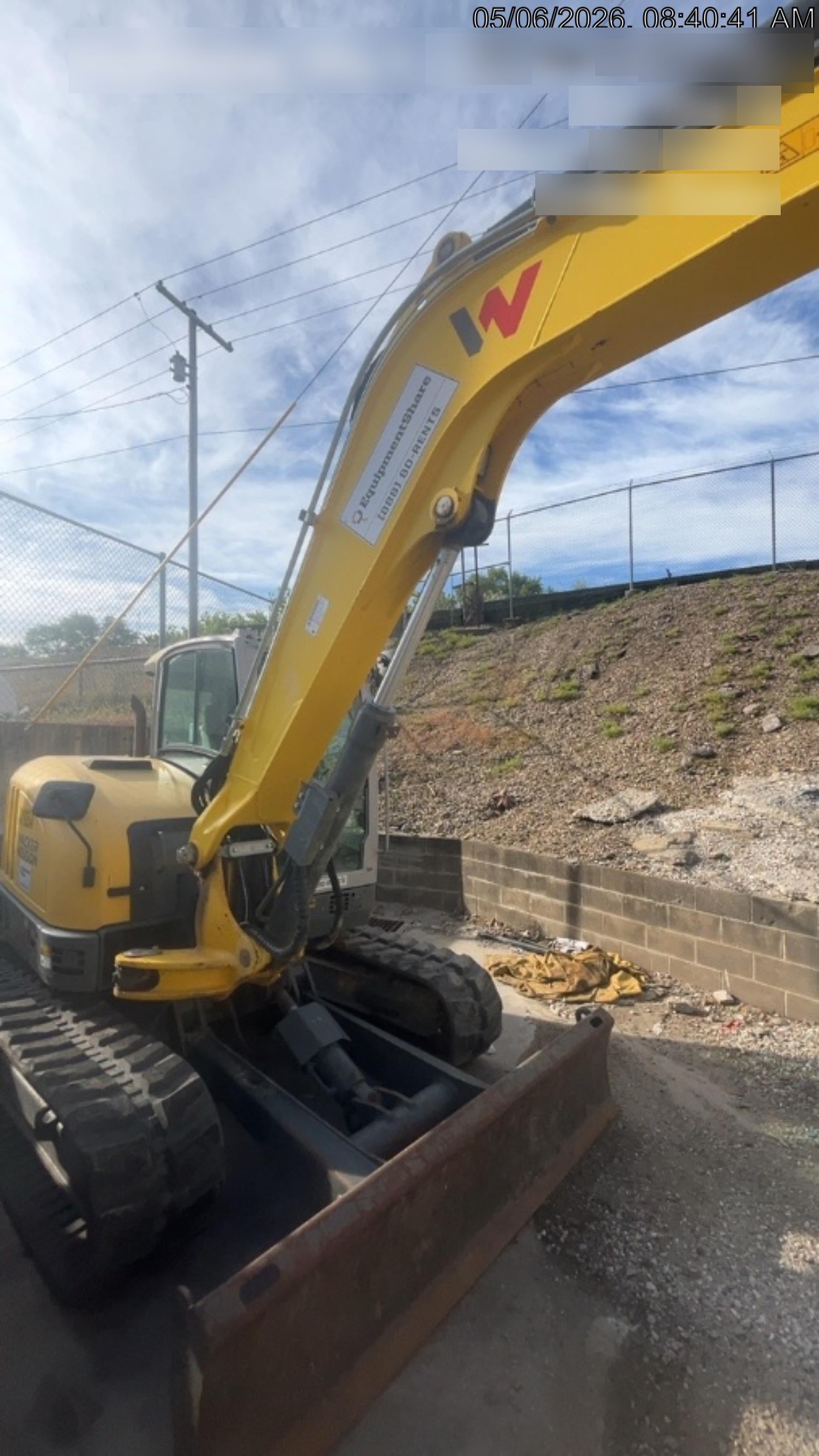Wacker Neuson ET90 Cab, Long Dipperstick, Track, Bucket
