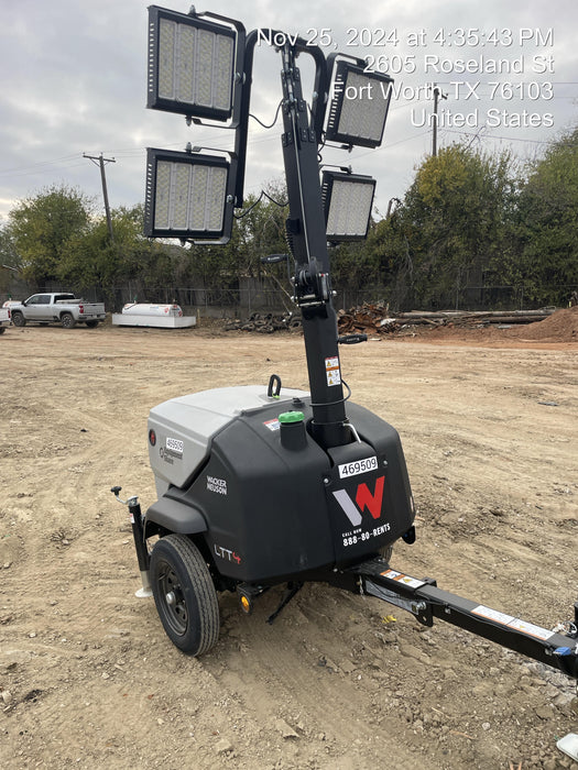 2024 Wacker Neuson LTT4 Diesel, Kohler KDW702, Deep Sea Controller, Auto Start, LED 320W, Bypass Outlet, T3