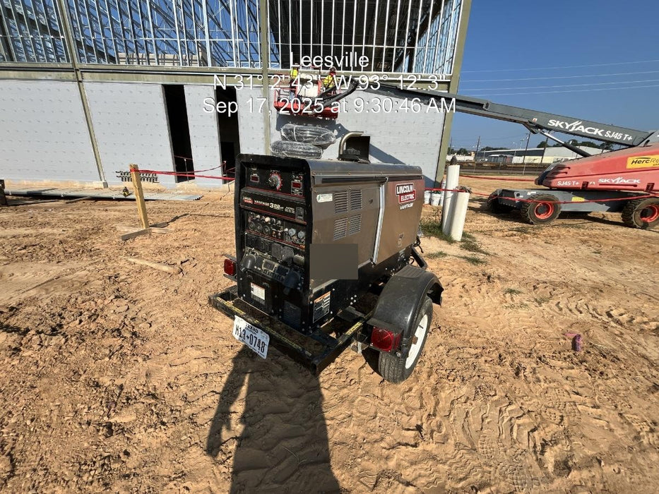 2019 Lincoln Electric Vantage 322 Welder Ready-Pak 3, Two wheel trailer, Fender and Light kit, Cable Rack