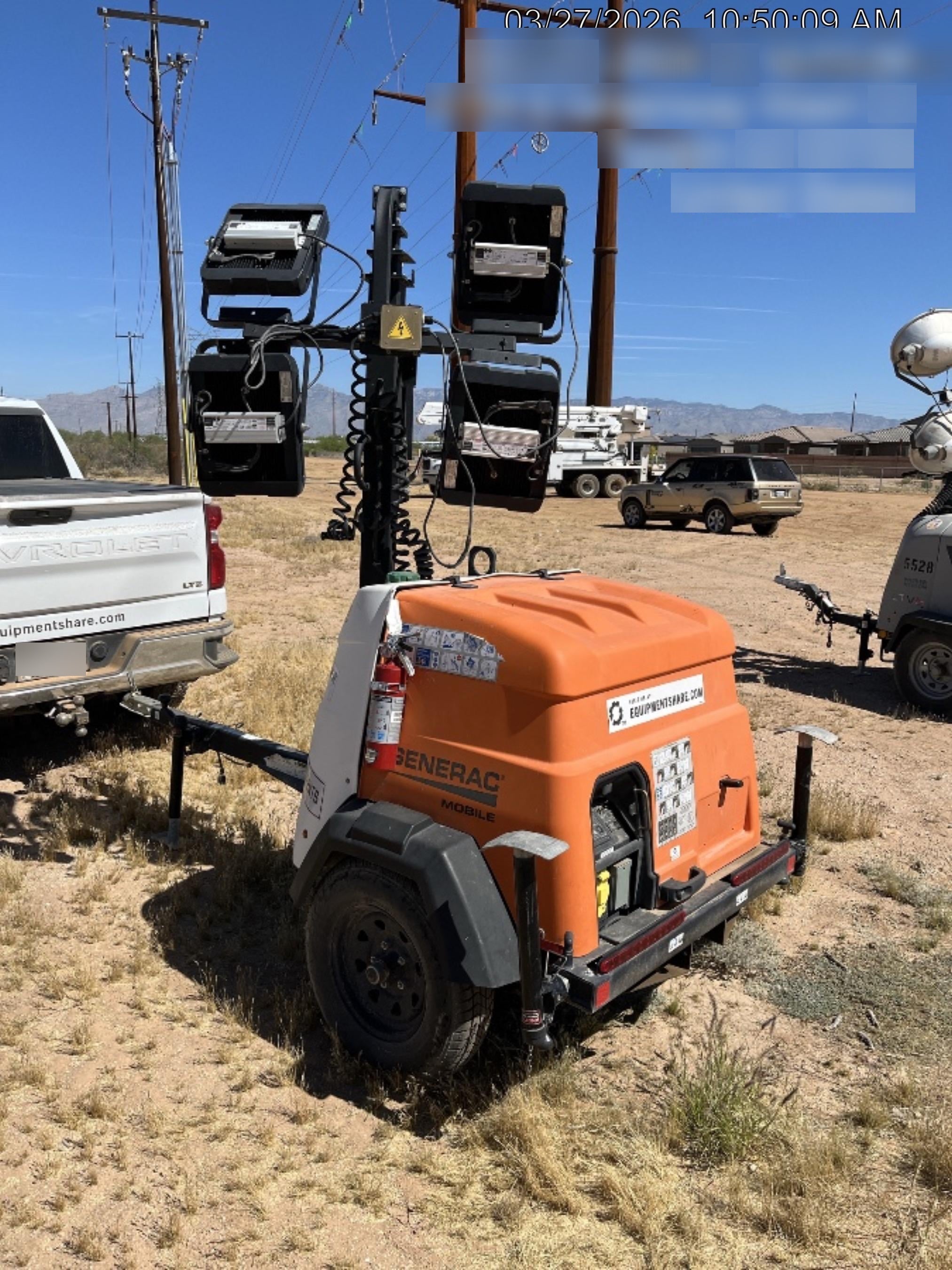 2024 Generac MLT2 Diesel, Flex Switch 120V Input, Powerzone Controller, 
(4) 320W LED Lights, 4kW Generator, 39.9 Gal Fuel Tank, 2" Ball, T3