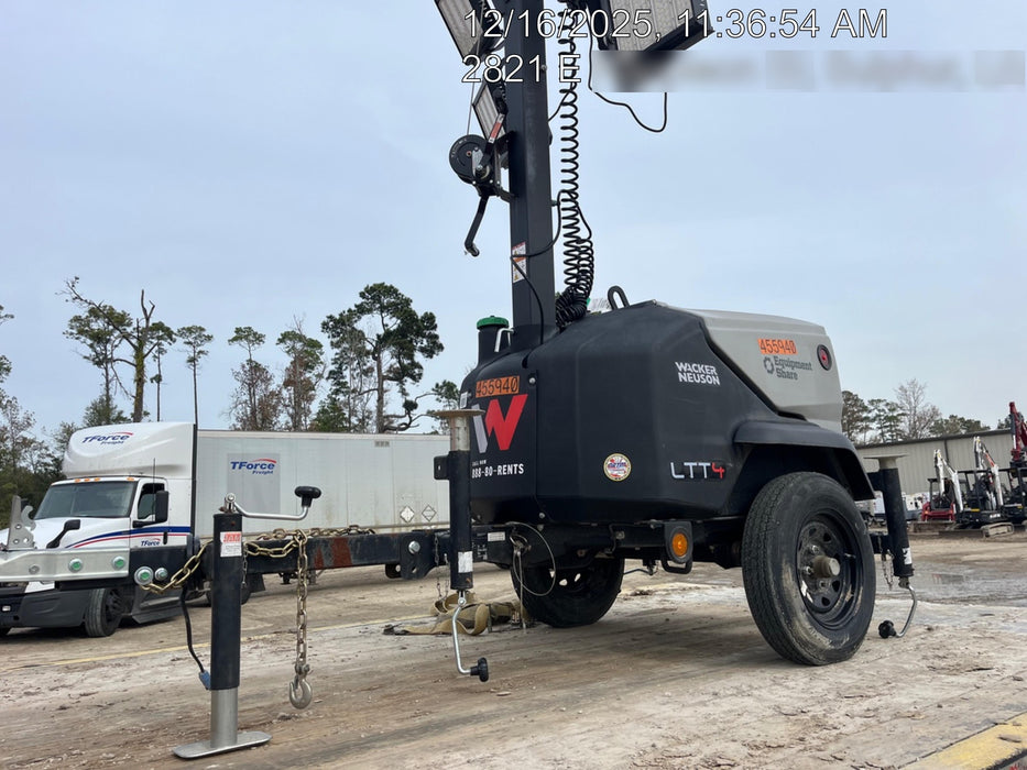 2024 Wacker Neuson LTT4 Diesel, Kohler KDW702, Deep Sea Controller, Auto Start, LED 320W, Bypass Outlet, T3