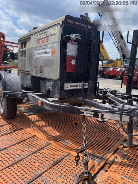 2019 Lincoln Electric Vantage 322 Ready-Pak 3, Two Wheel Trailer, Fender and Light Kit, Cable Rack