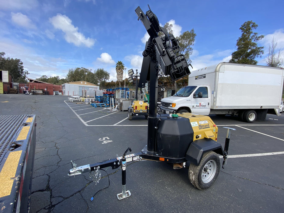 2022 Allmand NLV3GR (4) LED Light Fixture 350W, 23' Vertical Mast, 3kW Prime, Towable, ES Decals, T3