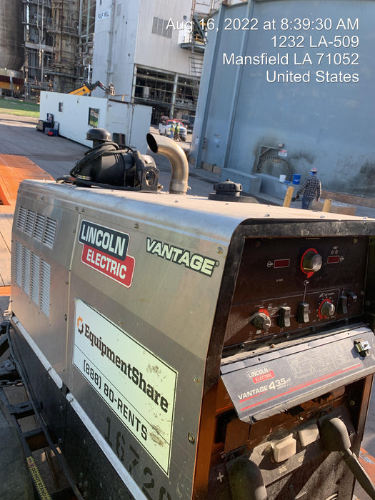 2018 Lincoln Electric Vantage 435 Lincoln Vantage 435 Welder Ready-Pak 3 w/Trailer, Fender/Light Kit, and Cable Rack
