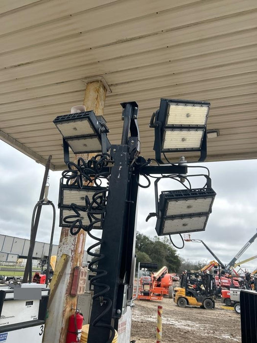 2022 Allmand NLV3GR (4) LED Light Fixture 350W, 23' Vertical Mast, 3kW Prime, Towable, Deep Sea L401, Leveling Jacks, Yanmar T4F 5.8hp