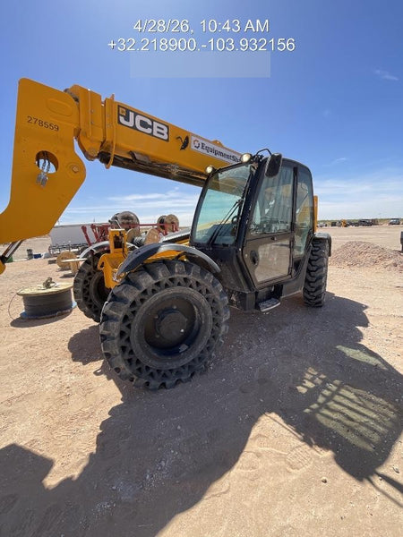 2019 JCB 506-36 Canopy, 74 HP, FF Tires, STD Worklight, Beacon, Aux Hydraulics, Lifting Eye, Back up Alarm w/48" Carriage/48" Forks