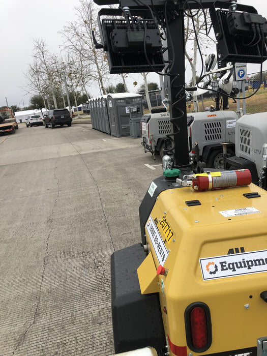 2022 Allmand NLV3GR (4) LED Light Fixture 350W, 23' Vertical Mast, 3kW Prime, Towable, Deep Sea L401, Leveling Jacks, Yanmar T4F 5.8hp