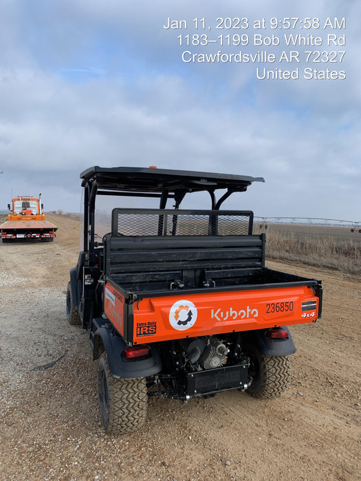 2021 Kubota RTV-X1140W-H Plastic Canopy, Windshield Acrylic Clear, LED Strobe Light, Wire Harness Kit, Back up Alarm