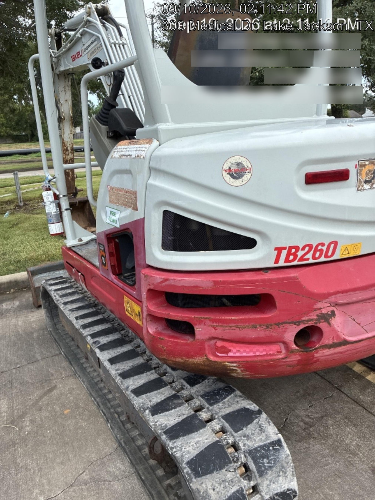 2019 Takeuchi TB260 Takeuchi TB260 Canopy w/Rubber Tracks, Auxiliary Hydraulics, Standard Blade, Manual QC