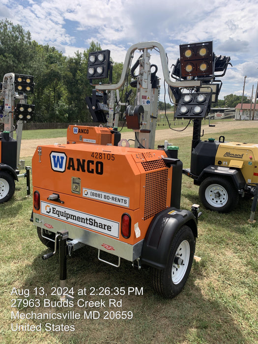 2024 Wanco WLTT-4MM4K Diesel, Deep Sea Controller, Shore Power Plug, Auto Start, (4) 350W LED Floodlights, 4kW Generator, 60 Gal Fuel Tank, 2" Ball, T3