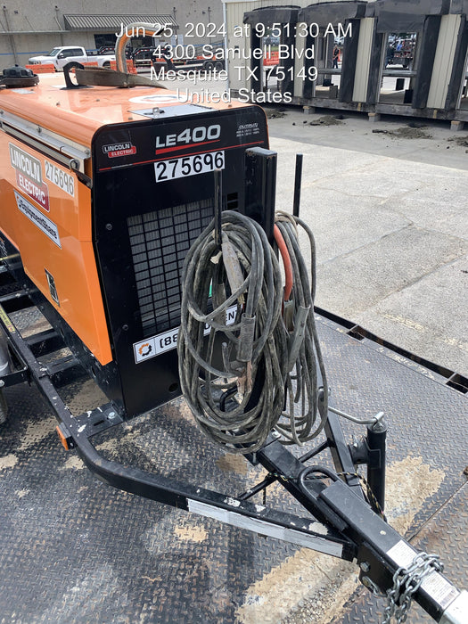 2022 Lincoln Electric LE400 Kubota V1505, Trlr, Cable Rack, Light Kit, ES Decals, T3