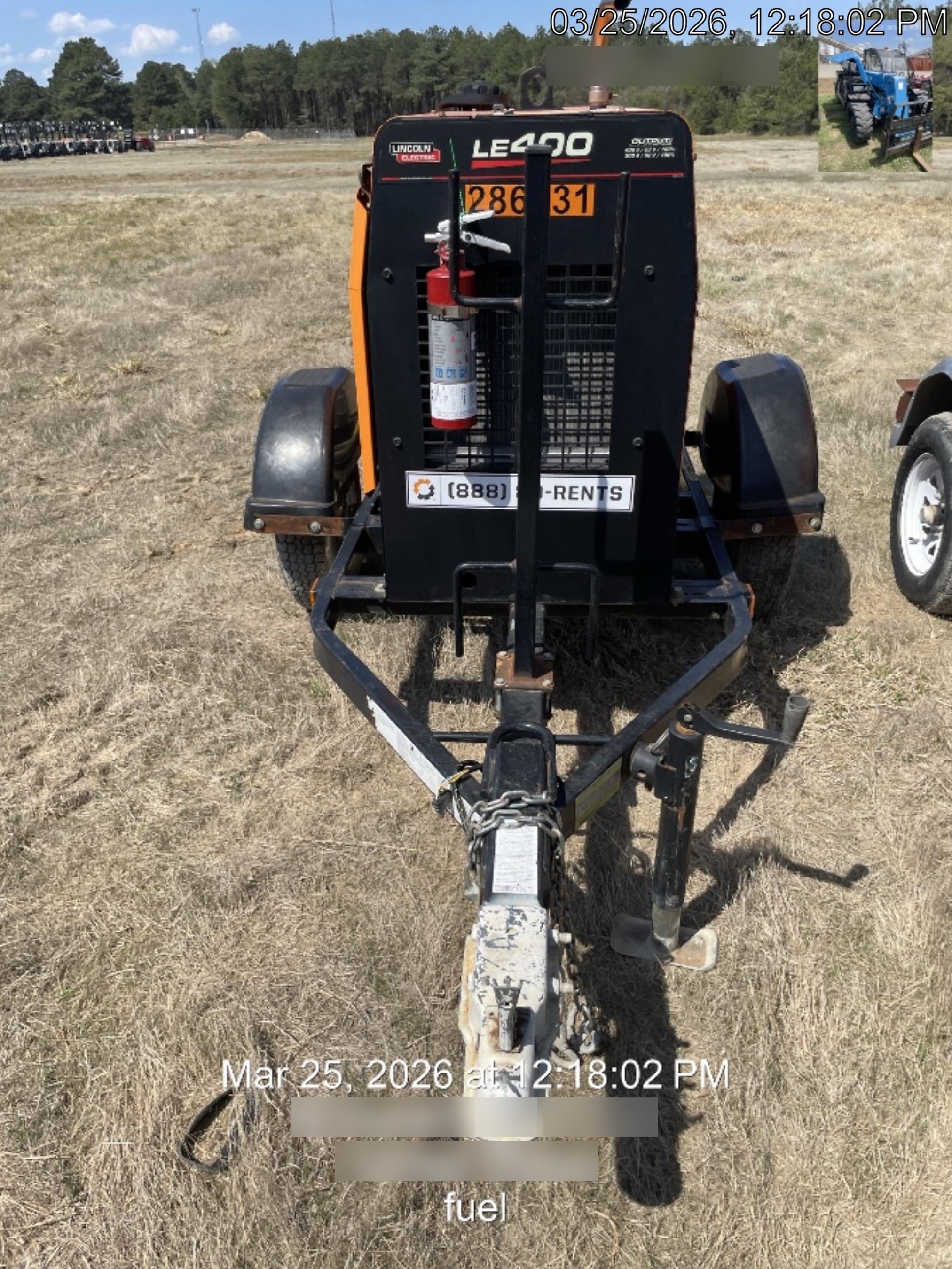 2022 Lincoln Electric LE400 Kubota V1505, Trlr, Cable Rack, Light Kit, ES Decals, T3