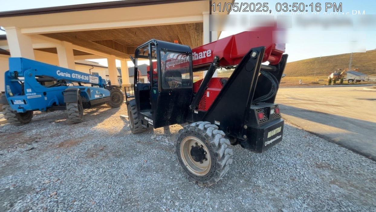 2018 Genie GTH-636 Genie GTH-636 w/Open ROPS, Work Lights, Solid Tires, RH Cab Mesh, Beacon, 48" Carriage and Forks