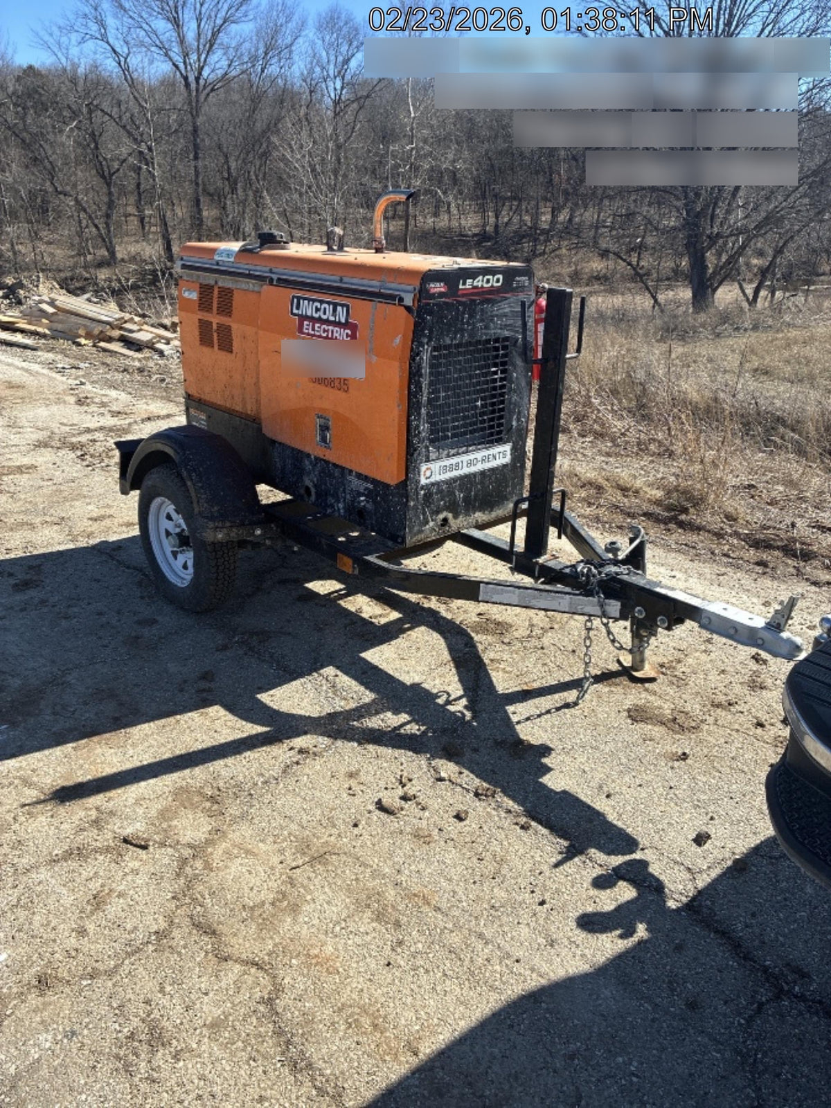 2023 Lincoln Electric LE400 Kubota V1505, Trlr, Cable Rack, Light Kit, ES Decals, T3