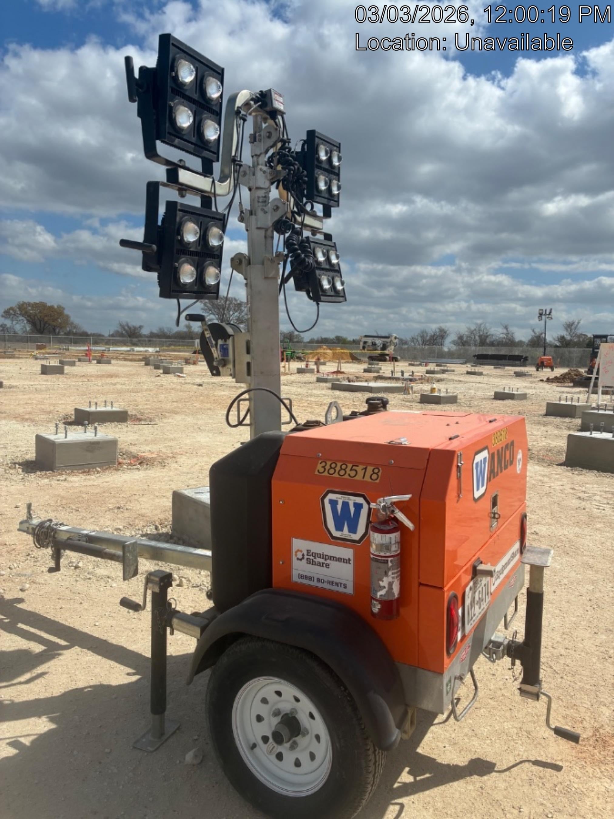 2024 Wanco WLTT-4MM4K Diesel, Deep Sea Controller, Shore Power Plug, Auto Start, (4) 350W LED Floodlights, 4kW Generator, 60 Gal Fuel Tank, 2" Ball, T3