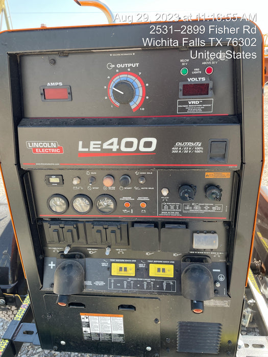 2022 Lincoln Electric LE400 Kubota V1505, Trlr, Cable Rack, Light Kit, ES Decals, T3