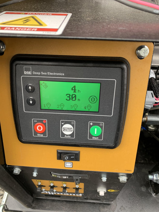 Allmand NLV3GR (4) LED Light Fixture 350W, 23' Vertical Mast, 3kW Prime, Towable, Deep Sea L401, Leveling Jacks, Yanmar T4F 5.8hp