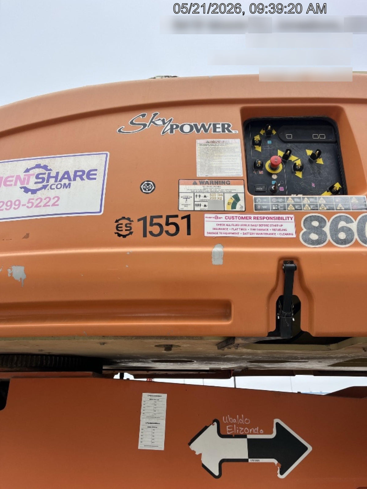 2007 JLG 860SJ