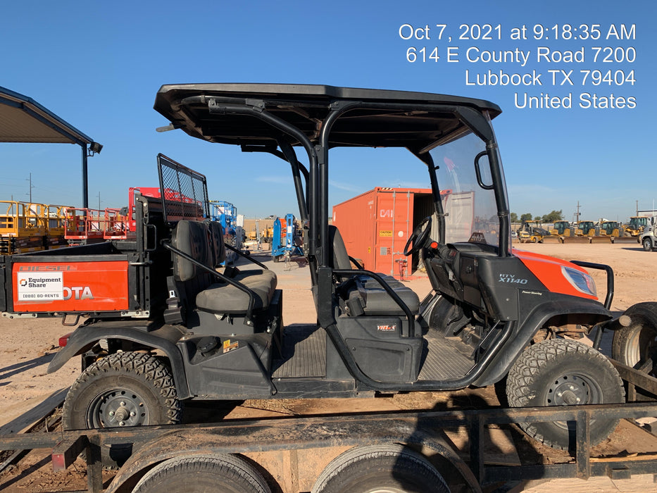 2020 Kubota RTV-X1140W-H Canopy, 4-Seater, Diesel, Windshield Acrylic Clear, LED Strobe, Backup Alarm