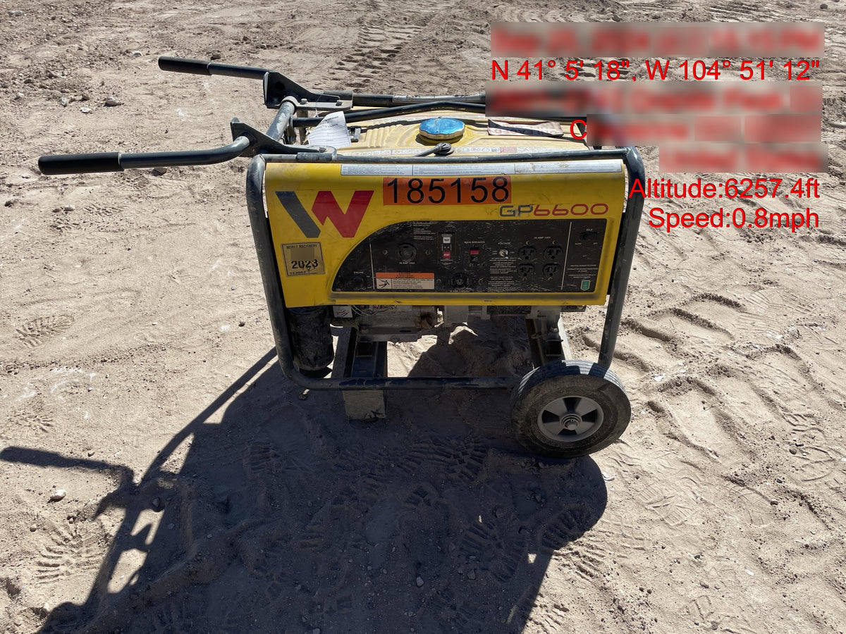 2021 Wacker Neuson GP6600A Standard 6.6kW Generator, Includes Wheel Kit. P/N: 5100042220