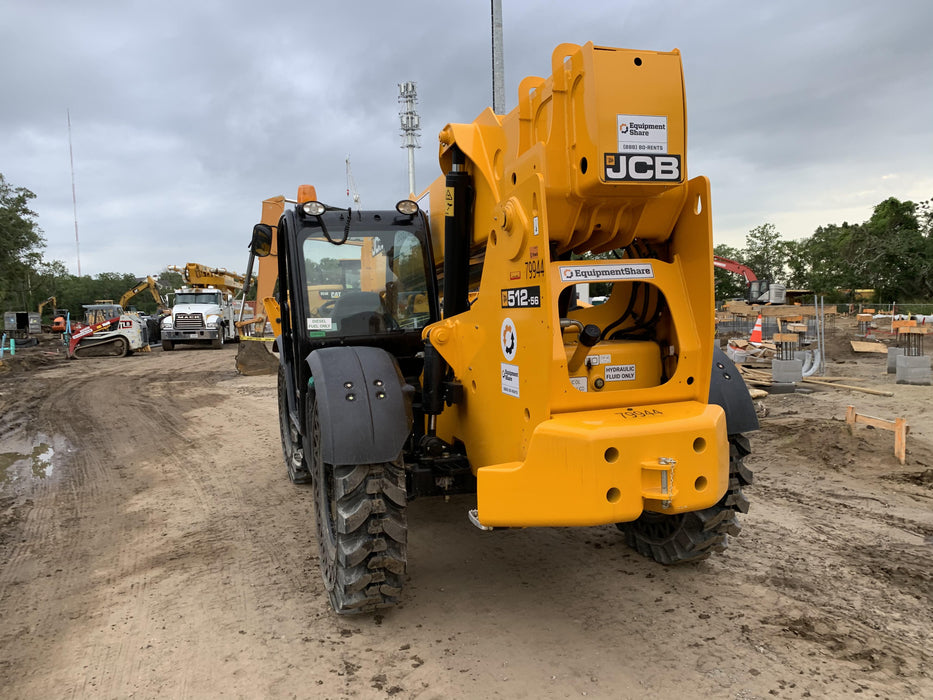 2020 JCB 512-56 Canopy, 74Hp, Solid Tires, Work Lights, Beacon, Aux Hydraulics, Back up Alarm, Lifting Eye, ES Decals