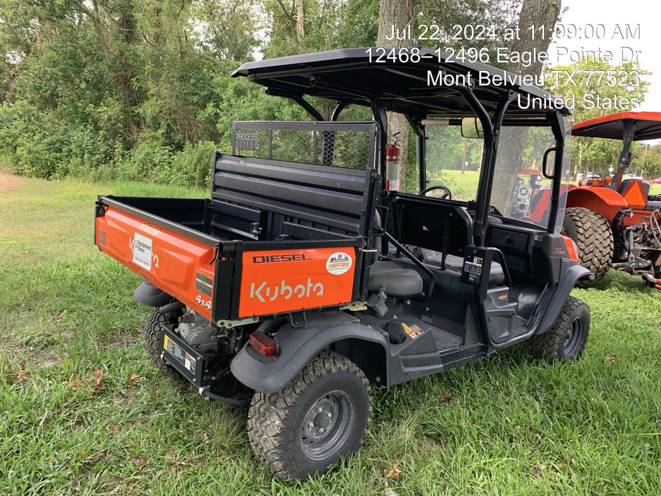 2021 Kubota RTV-X1140W-H Plastic Canopy, Windshield Acrylic Clear, LED Strobe Light, Wire Harness Kit, Back up Alarm