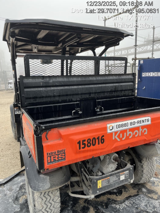 2021 Kubota RTV-X1140W-H Plastic Canopy, Windshield Acrylic Clear, LED Strobe Light, Wire Harness Kit, Back up Alarm
