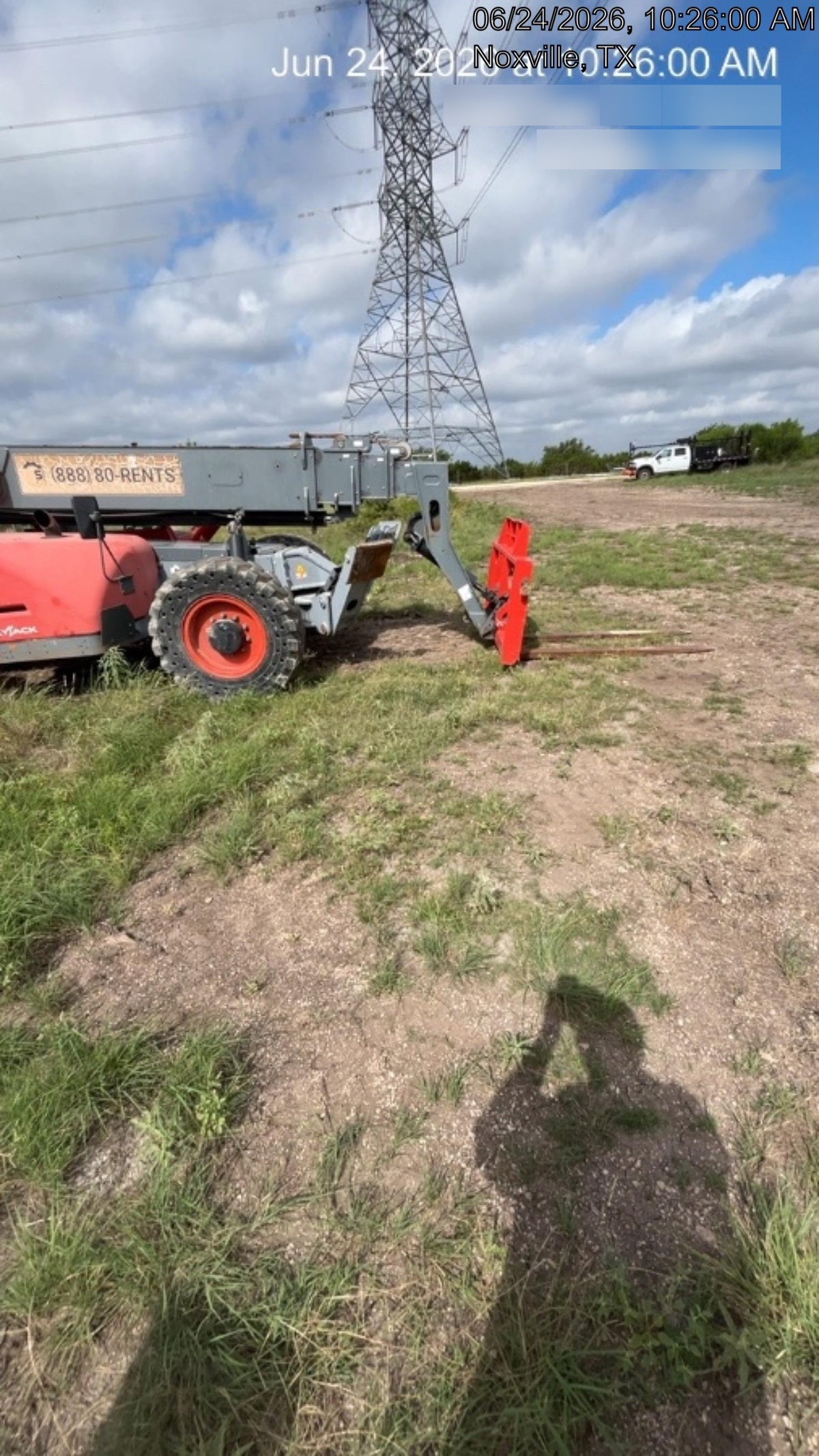 2018 Skyjack SJ1056 TH Skyjack 1056 TH Telehandler w/Open ROPS, Work Lights/Beacon, Solid Tires, 60" Carriage and Forks