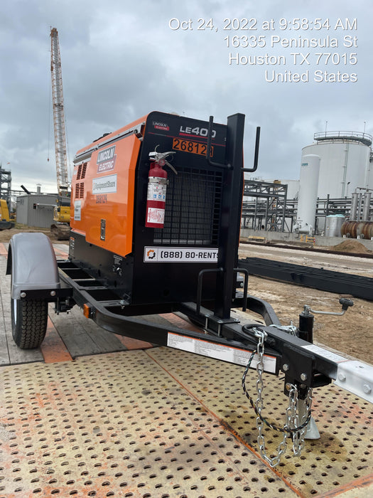 2022 Lincoln Electric LE400 Kubota V1505, Trlr, Cable Rack, Light Kit, ES Decals, T3