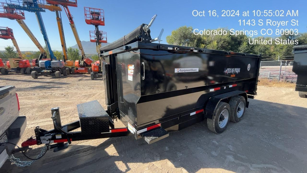 2025 TEXAS PRIDE TRAILERS 14'L x 7'W 5 Cu Yd Trunnion Hydraulic Dump