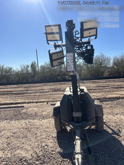 2022 Allmand NLV3GR (4) LED Light Fixture 350W, 23' Vertical Mast, 3kW Prime, Towable, ES Decals, T3