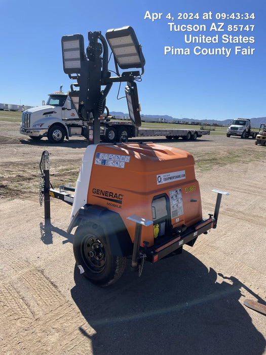 2024 Generac MLT2 Diesel, Flex Switch 120V Input, Powerzone Controller, 
(4) 320W LED Lights, 4kW Generator, 39.9 Gal Fuel Tank, 2" Ball, T3