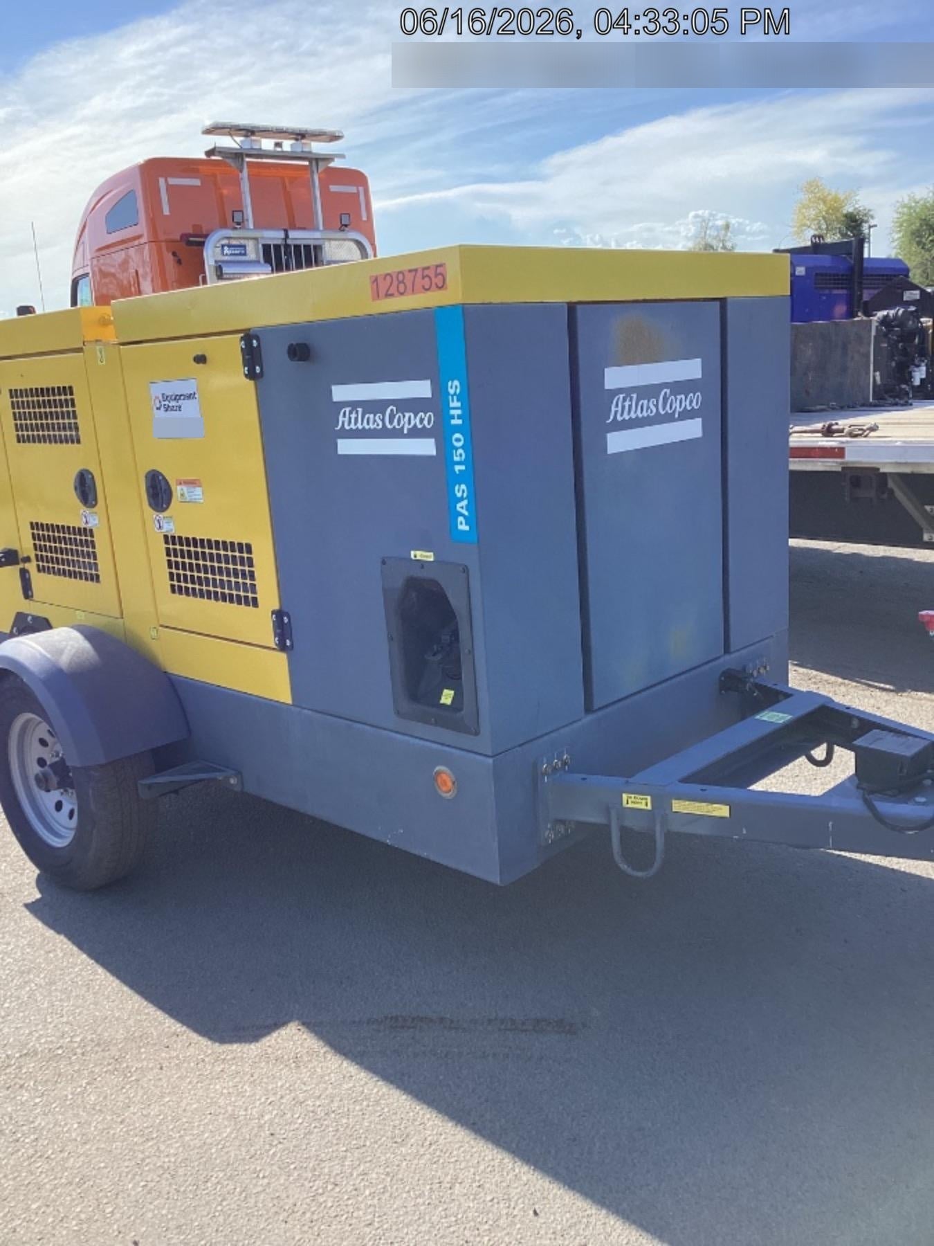2020 ATLAS COPCO PAS 150 HF CS Enclosed