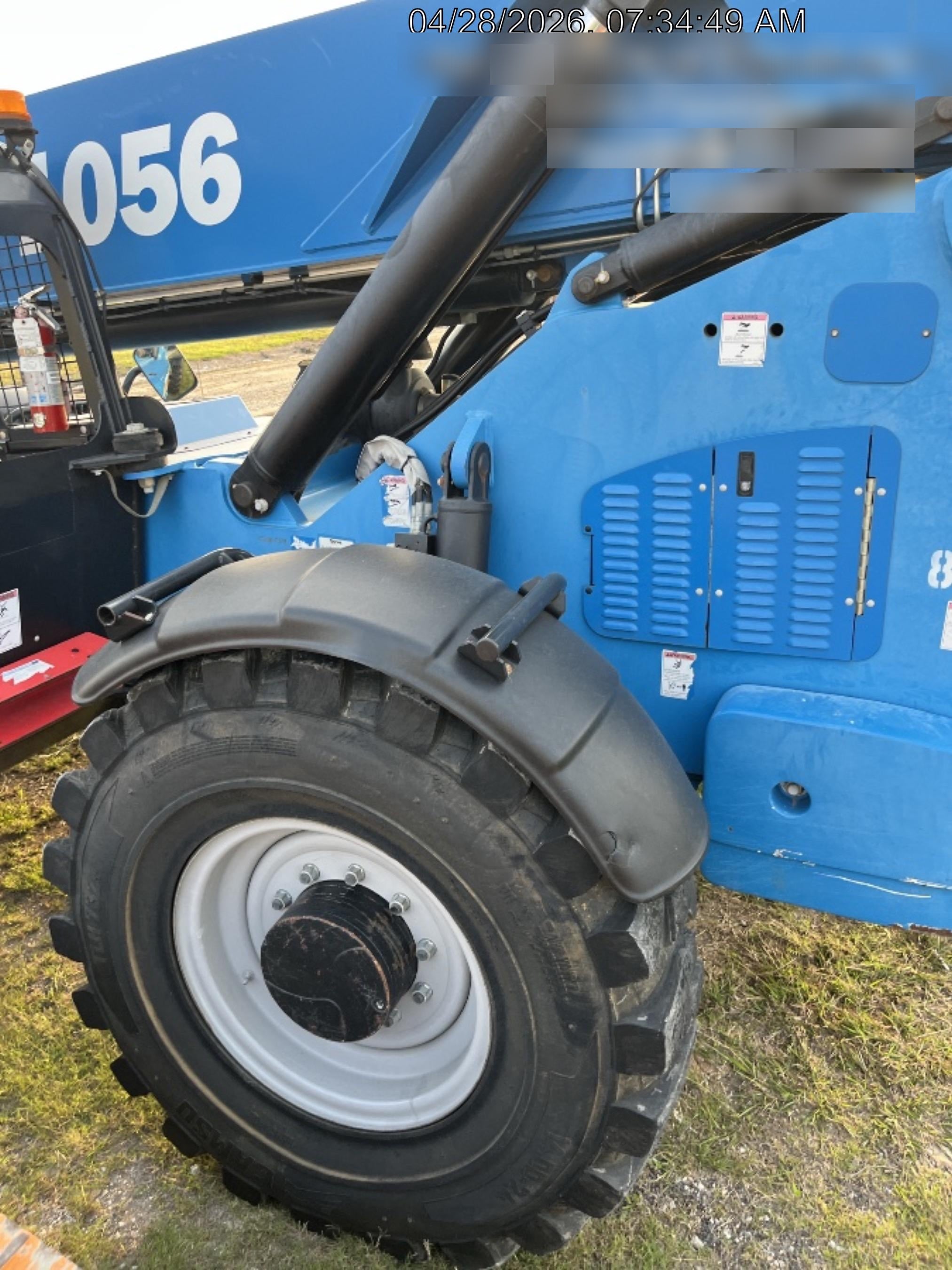 2018 Genie GTH-1056 Genie GTH-1056 w/Open ROPS, Solid Tires, Work Light/Beacon, 60" Carriage and Forks