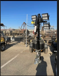 2022 Allmand NLV3GR (4) LED Light Fixture 350W, 23' Vertical Mast, 3kW Prime, Towable, ES Decals, T3