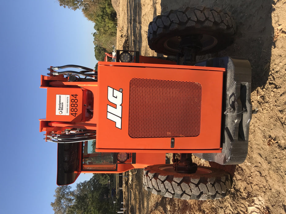 2019 Skytrak 6036 Cab/Heat/Air, Solid Tires, LED Work Lights, Beacon w/50" Carriage, 48" Pallet Forks