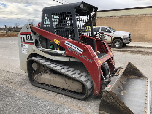 2019 Takeuchi TL8 Radial ROPS, ROPS/FOPS Canopy, 15" Wide Rubber Tracks, Back-up Alarm, Front & Rear Working Lights, Auxiliary Hydraulics, Two-Speed Travel, Electronic Monitoring System 76" HD Dirt Bucket with 8 Teeth, 20.3 cubic feet Capacity