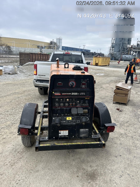 2021 Lincoln Electric Vantage 322 Vantage 322 Ready Pak 3 w/ Decals, ORANGE (includes trailer, cable rack, fender light kit) NO Telematics